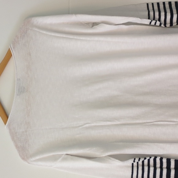 Vince Lightweight 100%cotton Preppy Minimalist Pullover Sweater Coastal Nautical - Picture 7 of 8